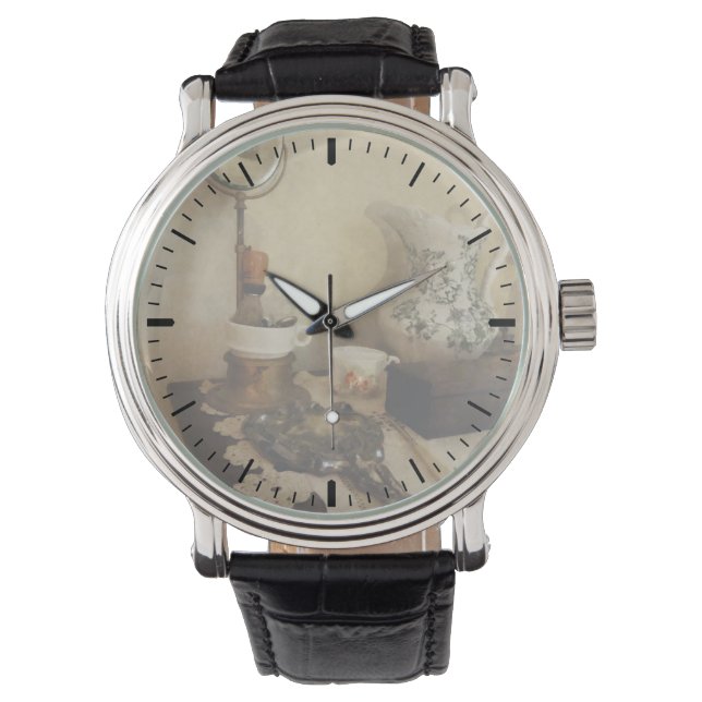 Montre Tasse à blaireau et miroir (devant)
