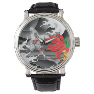 Montre Tatouage de Koi : Conception traditionnelle de