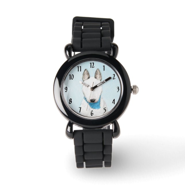 Montre Taureau Terrier - Cute Original Chien Art (Recto)