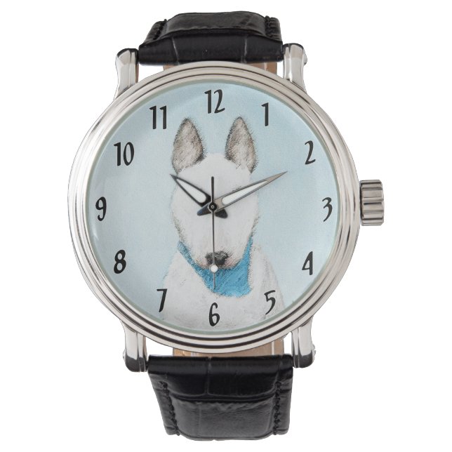 Montre Taureau Terrier - Cute Original Chien Art (devant)