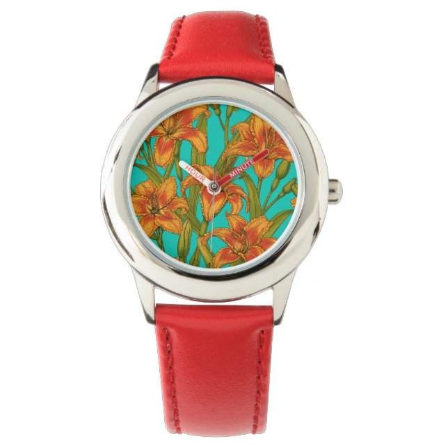 Montre Tawny fleurs quotidiennes (devant)