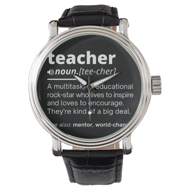Montre Teacher Definition - Funny Teaching School Teacher (devant)
