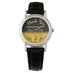 Montre Teatcher noir or arc merci classe