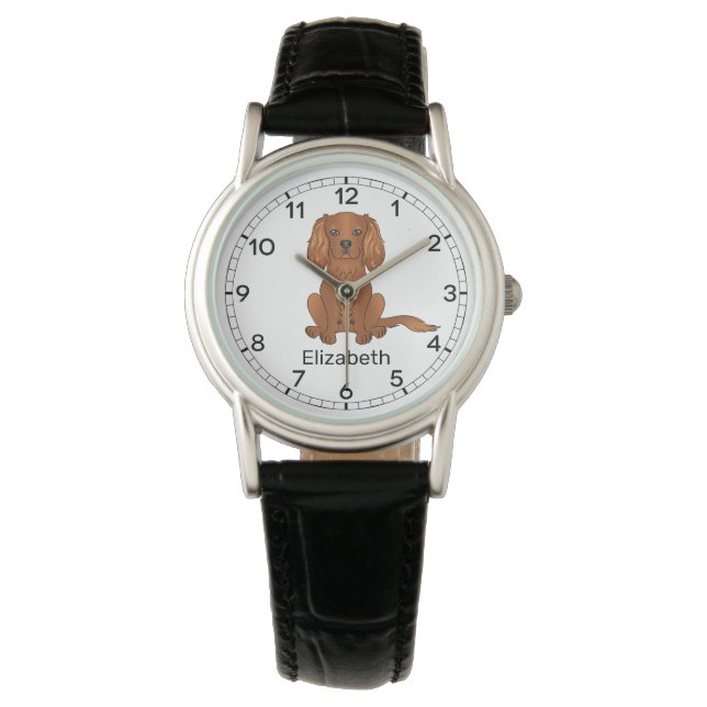 Montre Teckels Cavalier King Charles Spaniel & Nom (devant)