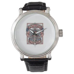 Montre Tee-shirt graphique vectoriel de défilé patriotiqu