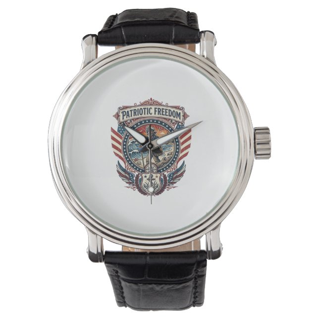 Montre Tee-shirt graphique vectoriel Patriotic Beachcombe (devant)