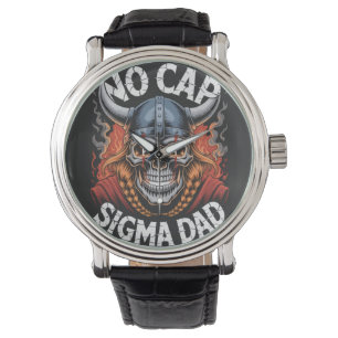 Montre Tee-shirt No Cap Sigma Dad Viking Skull pour pères