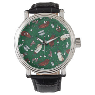 Montre Tee Time Golf Motif Wrist Watch