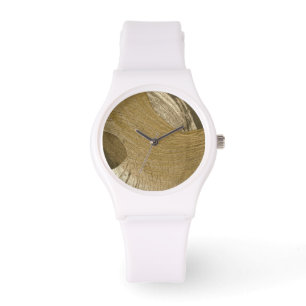 Montre Tempête de sable circulaire dans le brun bronzage