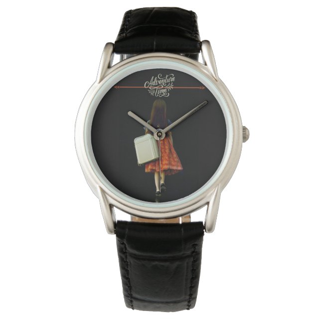 Montre Temps d'aventure - fille avec valise T-shirt Charm (devant)