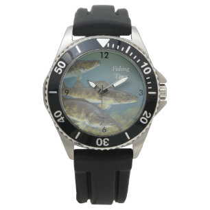 Montre "Temps De Pêche" Avec Trois Pike À Voie