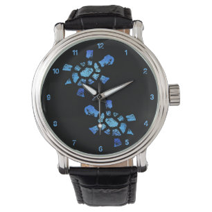 Montre Temps de tortue de l'eau bleue