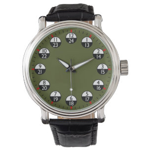 Montre Temps militaire 24 heures