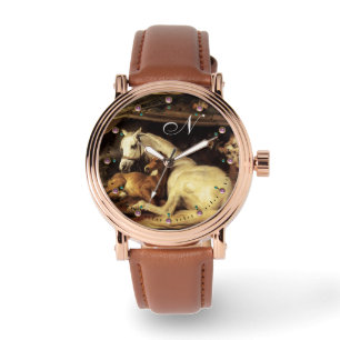 Montre TENT ARABE AVEC CHEVAUX, AUTRES ANIMAUX Monogramme