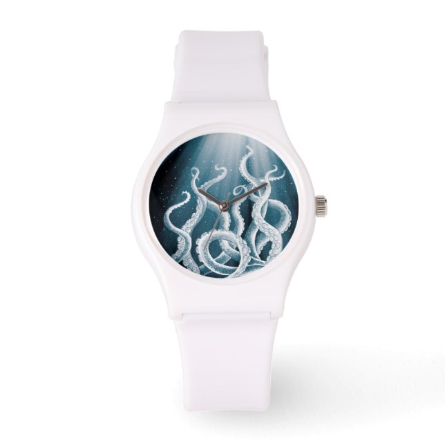 Montre Tentacles Galaxy Blue Moon Rays (Recto)