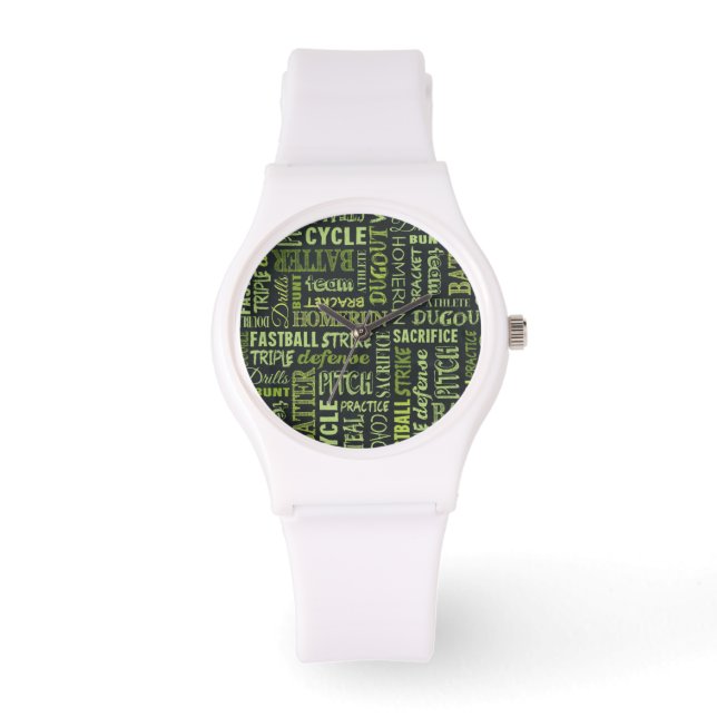 Montre Termes de softball Fastpitch sur le tableau noir (Recto)
