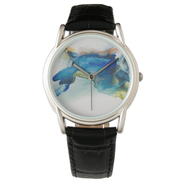 Montre Terrain Abstrait - Bleu (devant)