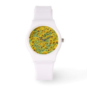 Montre Terrain de tournesol jaune