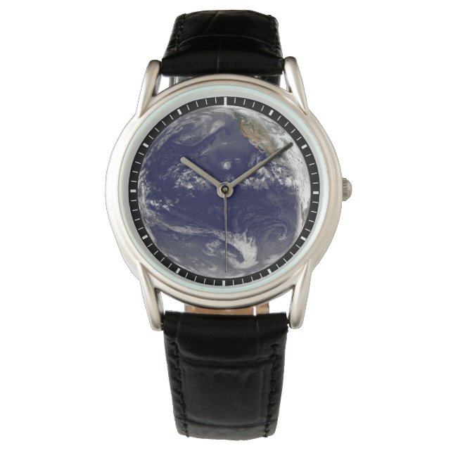 Montre Terre Avec Trois Cyclones Tropicaux Dans Le Pacifi (devant)