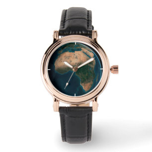 Montre Terre Pleine De L'Espace Au-Dessus Du Continent Af
