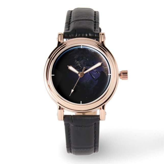 Montre Terre Pleine Montrant Les Lumières De La Ville D'E (Recto)