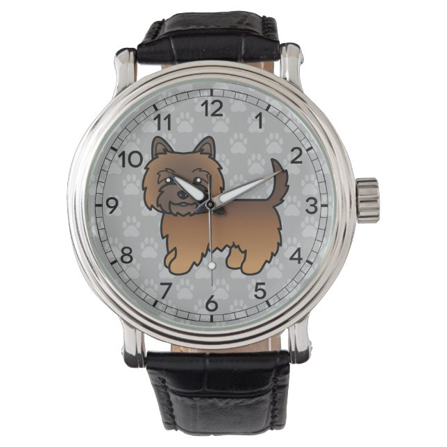 Montre Tervueren rouge Cartoon Chien Cairn Terrier (devant)