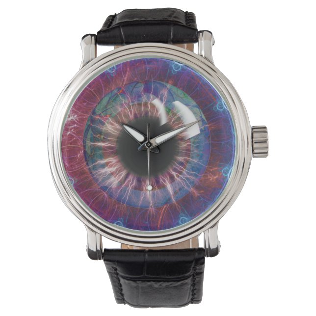 Montre Tesla's Eye Fractal Art Custom Watch (devant)