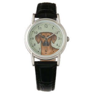 Montre Tête de chien Rhodesian Ridgeback Brun Lion Africa