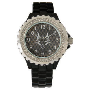 Montre Tête de dragon blanc chic et Scales de dragon Brow