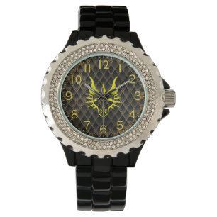 Montre Tête de dragon blanc chic et Scales de dragon Brow