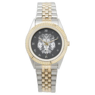 Montre Tête de lion géométrique cool