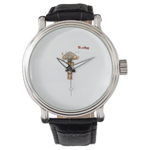 Montre tête émoji explosant visage de girafe