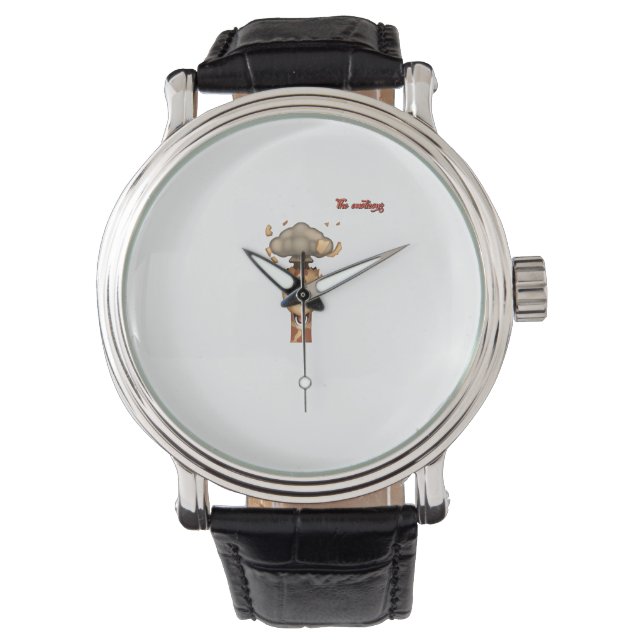 Montre tête émoji explosant visage de girafe (devant)