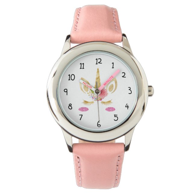 Montre Tête Unicorne Glittery (devant)