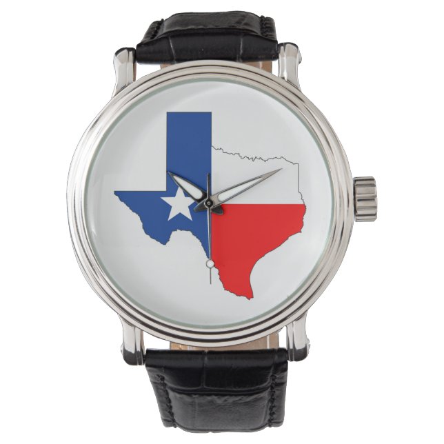 Montre texas etats-unis amérique drapeau forme étiquette (devant)