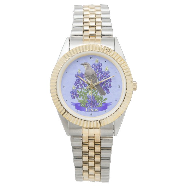 Montre Texas State Mockingbird & Bluebonnet Flower (devant)