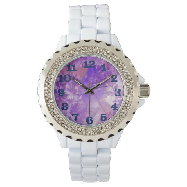 MONTRE TEXTE BLEU NOIR (devant)