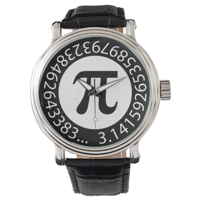 Montre TEXTE CONCEPTION Numéro Pi Symbole mathématique (devant)