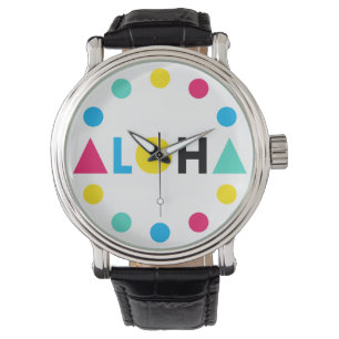 Montre Texte original lettres de couleur ALOHA