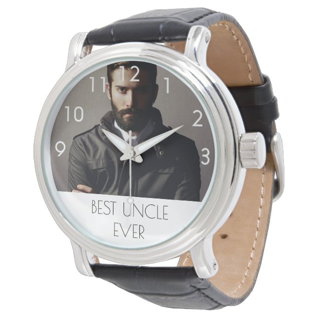 Montre Texte photo de l'oncle (Incliné)