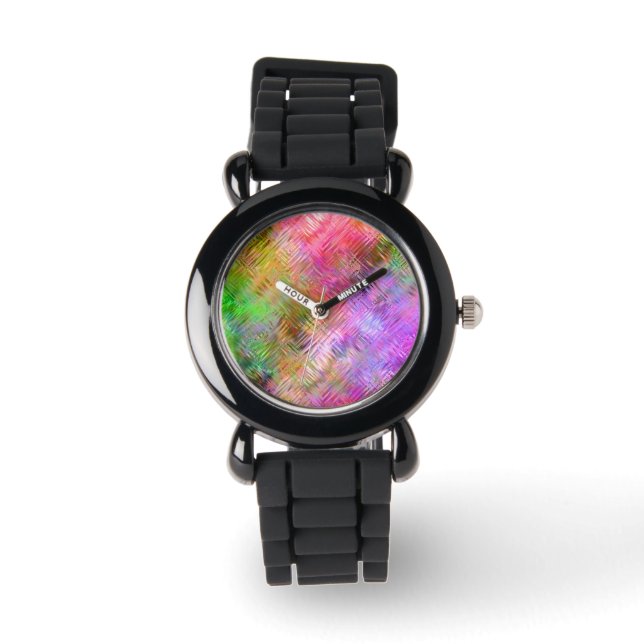 Montre Texture de verre opale colorée (Recto)