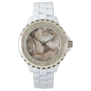 Montre Texture élégante de fourrure