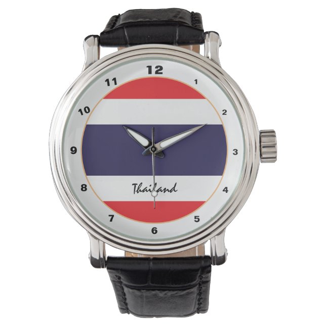 Montre Thai Flag & Thaïlande mode tendance / design watch (devant)