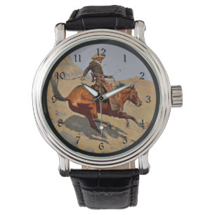 Montre The Cowboy, tableau de F. Remington,