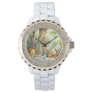 Montre Thé fou de chapeliers polychrome