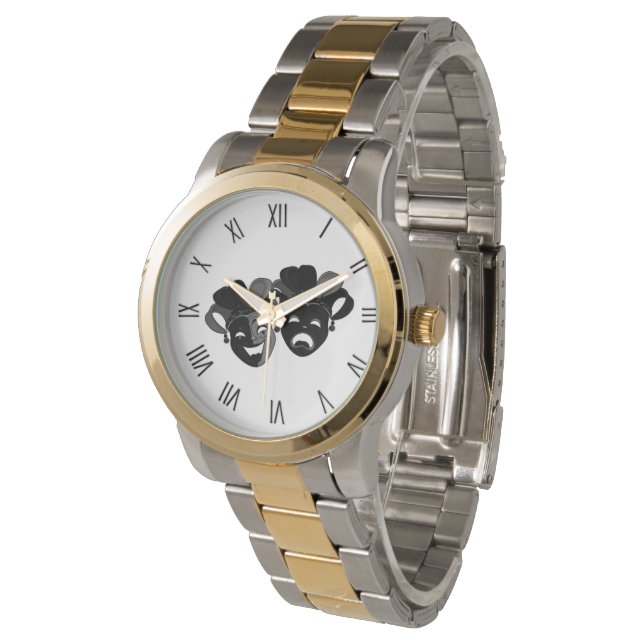 Montre Théâtre comique et tragique Noirs (Incliné)