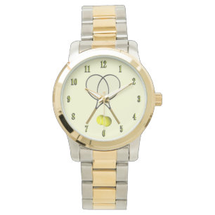 Montre Thème de sport de tennis de doubles