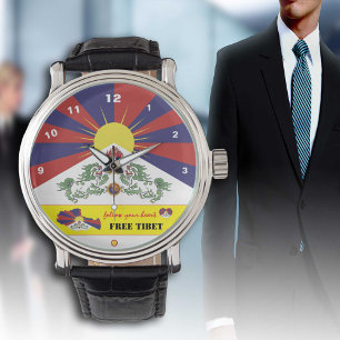 Montre Tibet - Carte du Tibet, design / Tibet libre