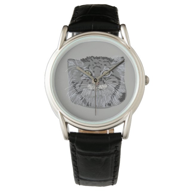 Montre Tibétain Pallas Chat Animaux sauvages Wristwatch (devant)