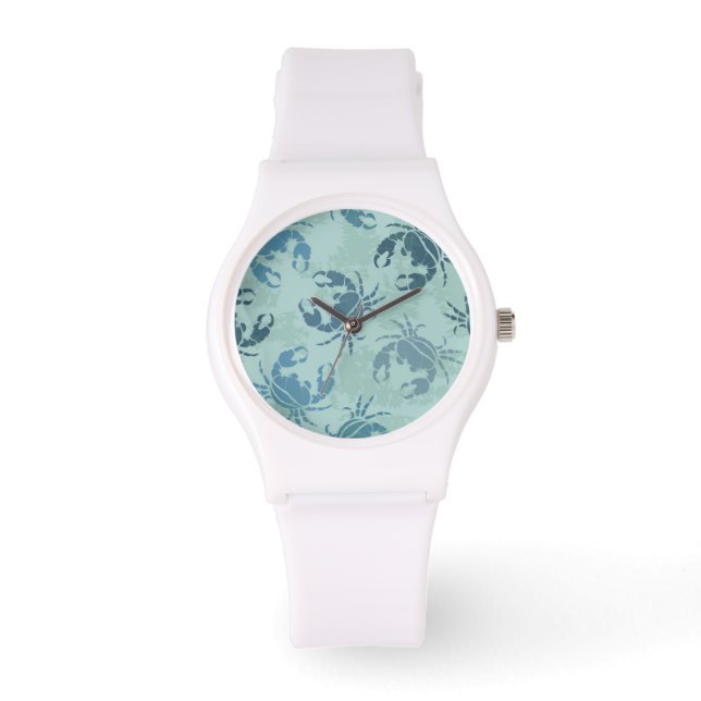 Montre Tie Dye Motif De Crabes (Recto)